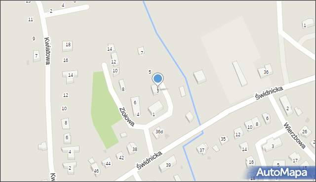 Sobótka, Ziołowa, 3, mapa Sobótka