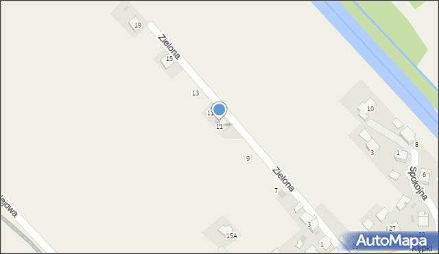 Spytkowice, Zielona, 11, mapa Spytkowice