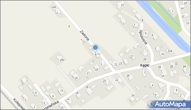 Spytkowice, Zielona, 3, mapa Spytkowice