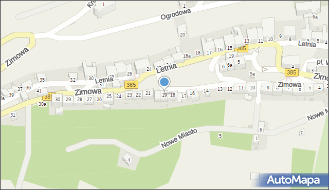 Srebrna Góra, Zimowa, 19, mapa Srebrna Góra