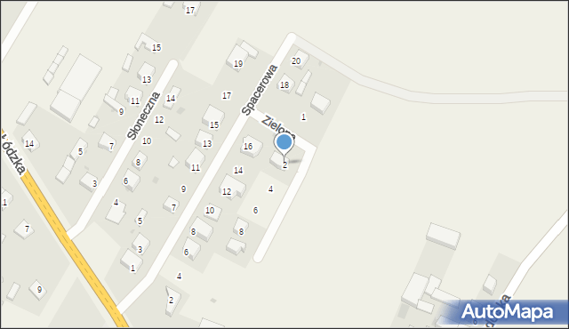 Srock, Zielona, 2, mapa Srock