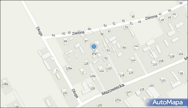 Stara Niedziałka, Zielona, 67a, mapa Stara Niedziałka