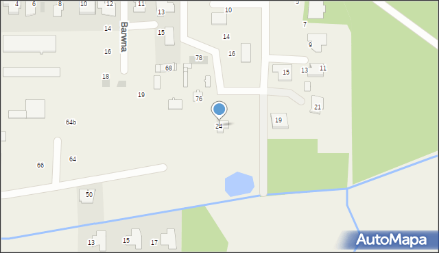 Stara Wieś, Zielony Zakątek, 24, mapa Stara Wieś