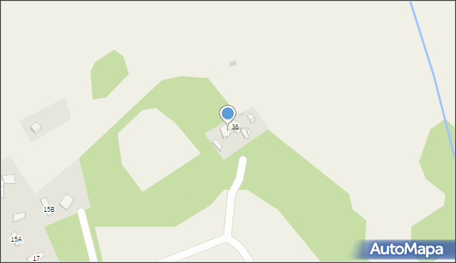 Stare Budy, Zielona, 36a, mapa Stare Budy