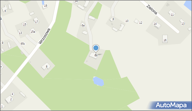 Stare Budy, Zielona, 6b, mapa Stare Budy