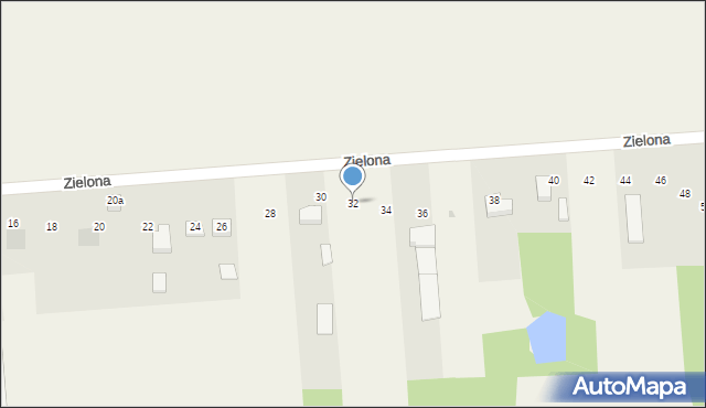 Stary Cykarzew, Zielona, 32, mapa Stary Cykarzew