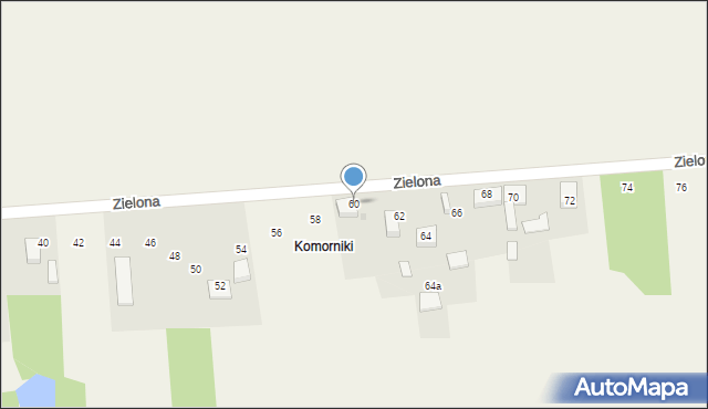 Stary Cykarzew, Zielona, 60, mapa Stary Cykarzew