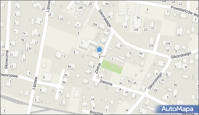 Stegna, Zielna, 6, mapa Stegna