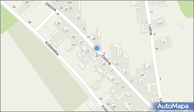 Stężyca, Zielona, 21, mapa Stężyca