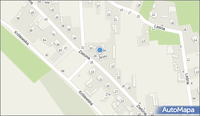 Stężyca, Zielona, 26, mapa Stężyca