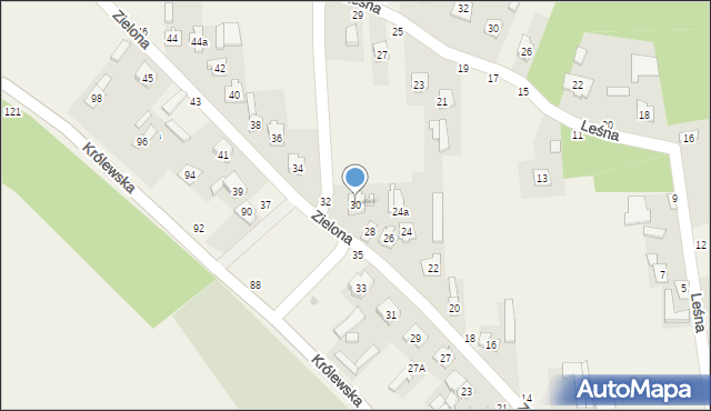 Stężyca, Zielona, 30, mapa Stężyca