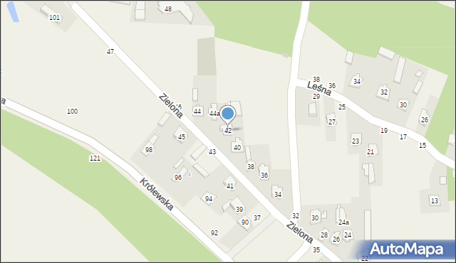 Stężyca, Zielona, 42, mapa Stężyca