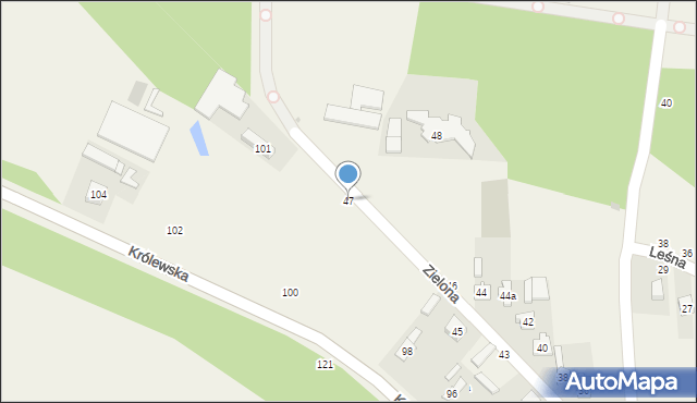 Stężyca, Zielona, 47, mapa Stężyca