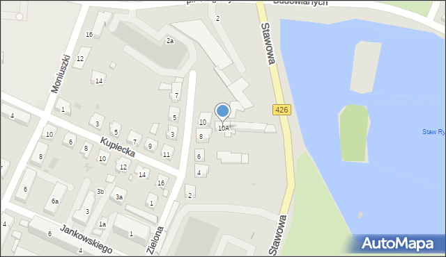 Strzelce Opolskie, Zielona, 10A, mapa Strzelce Opolskie