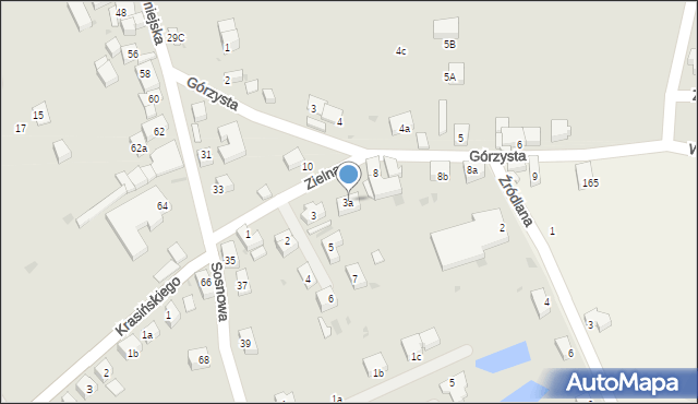 Strzelin, Zielna, 3a, mapa Strzelin