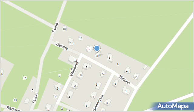 Studzienice, Zielona, 10, mapa Studzienice