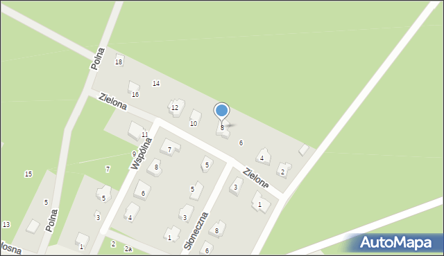 Studzienice, Zielona, 8, mapa Studzienice