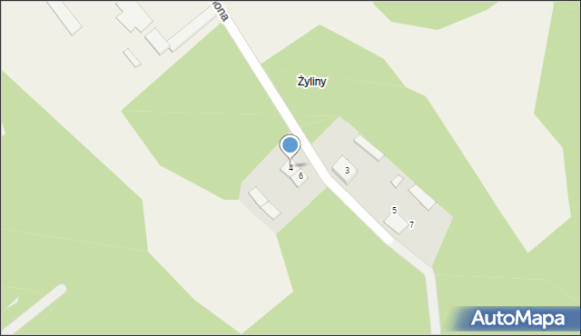 Sucha Rzeczka, Zielona, 4, mapa Sucha Rzeczka