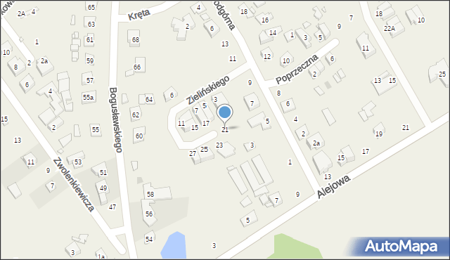 Suchy Las, Zielińskiego Wojciecha, 21, mapa Suchy Las