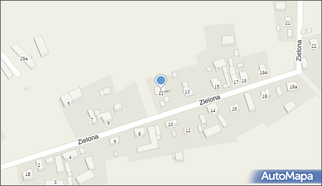 Suliszewo, Zielona, 11, mapa Suliszewo