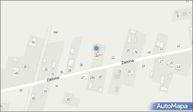 Suszno, Zielona, 24, mapa Suszno