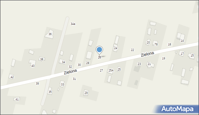 Suszno, Zielona, 26, mapa Suszno