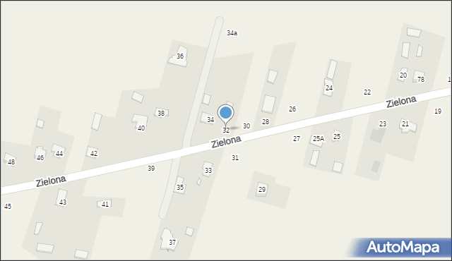 Suszno, Zielona, 32, mapa Suszno