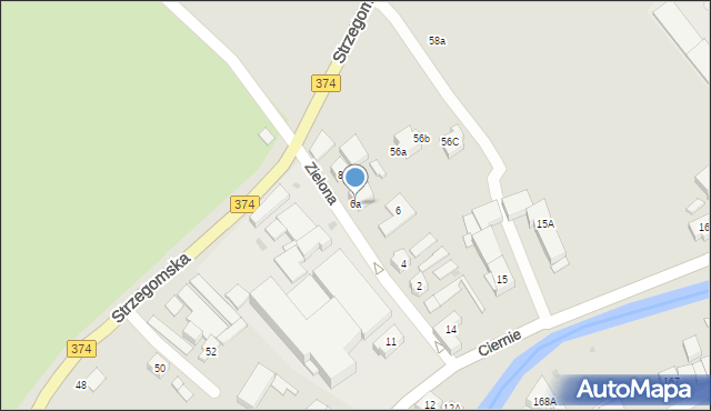 Świebodzice, Zielona, 6a, mapa Świebodzice