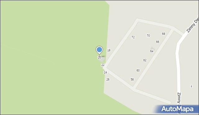 Świebodzice, Zimny Dwór, 20, mapa Świebodzice