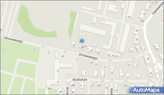 Szczecin, Zimowskiego Jerzego, 18, mapa Szczecina