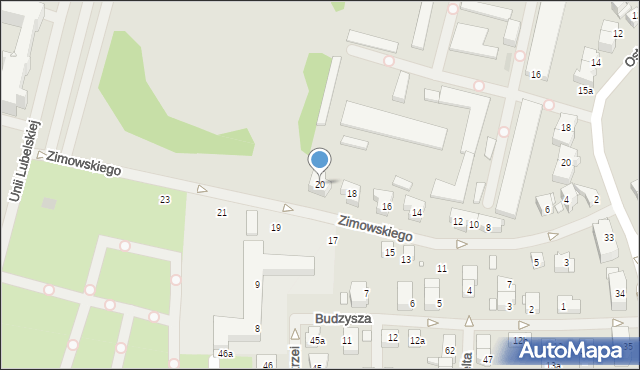 Szczecin, Zimowskiego Jerzego, 20, mapa Szczecina