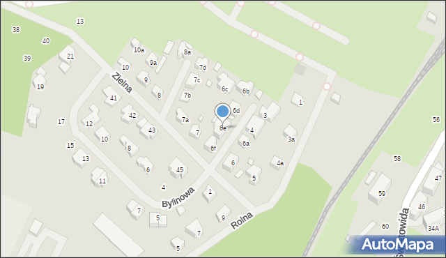 Szczecin, Zielna, 6e, mapa Szczecina