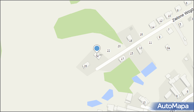Szczyglice, Zielone Wzgórze, 24, mapa Szczyglice