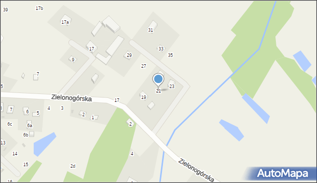 Szteklin, Zielonogórska, 21, mapa Szteklin