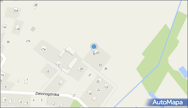 Szteklin, Zielonogórska, 31, mapa Szteklin