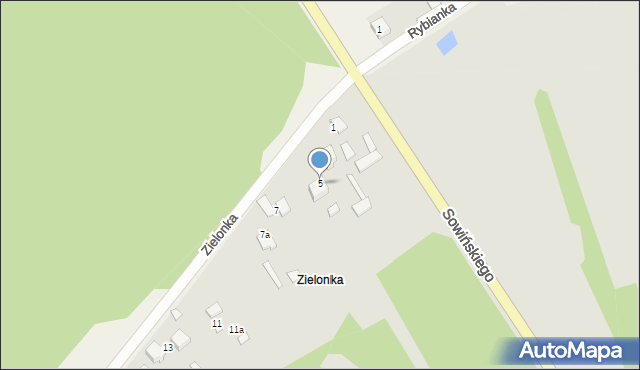 Szydłowiec, Zielonka, 5, mapa Szydłowiec