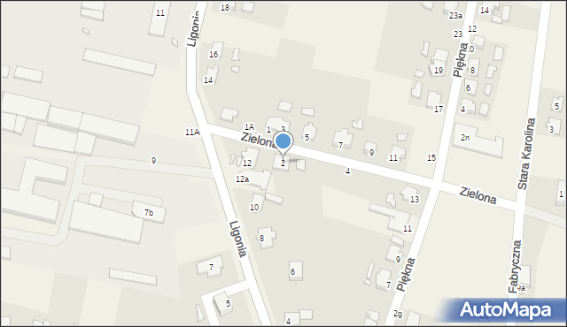 Szymiszów, Zielona, 2, mapa Szymiszów
