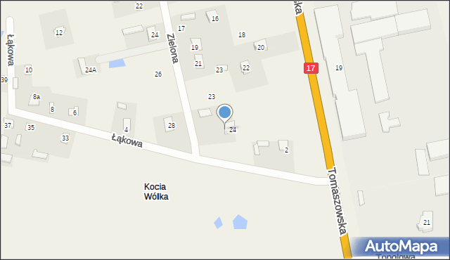 Tarnawatka-Tartak, Zielona, 25, mapa Tarnawatka-Tartak