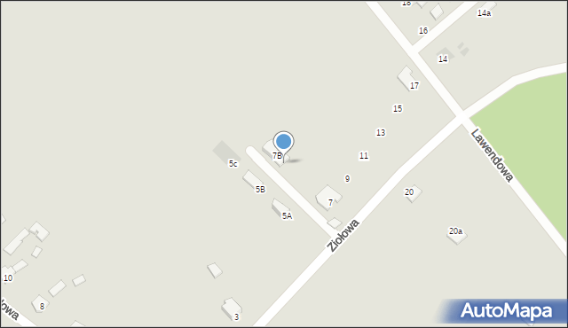 Tarnobrzeg, Ziołowa, 7a, mapa Tarnobrzegu