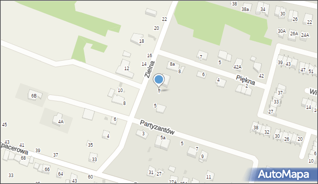 Tarnów, Zielna, 7, mapa Tarnów