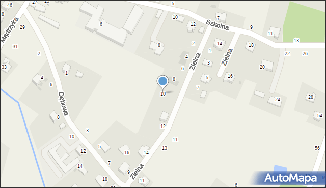 Tenczynek, Zielna, 10, mapa Tenczynek