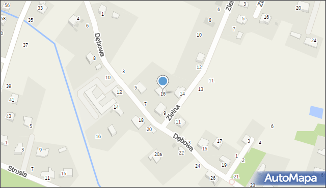 Tenczynek, Zielna, 16, mapa Tenczynek