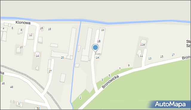 Tenczynek, Zielona, 1a, mapa Tenczynek