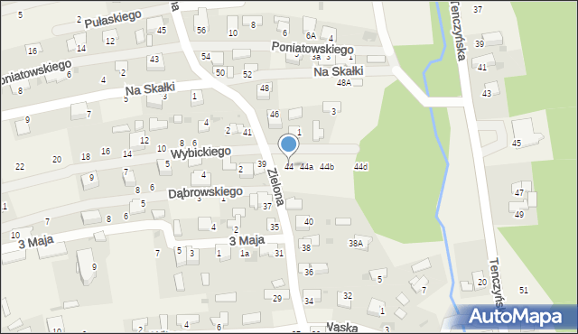 Tenczynek, Zielona, 44, mapa Tenczynek