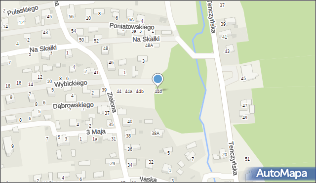Tenczynek, Zielona, 44d, mapa Tenczynek