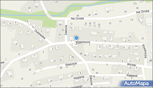 Tenczynek, Zielona, 68, mapa Tenczynek