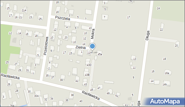 Tłuszcz, Zielna, 9, mapa Tłuszcz