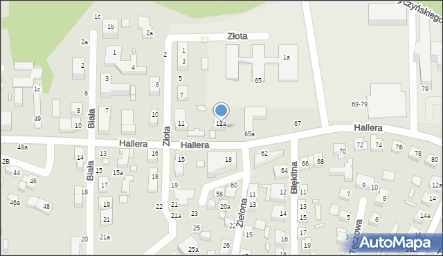 Toruń, Zielona, 14, mapa Torunia