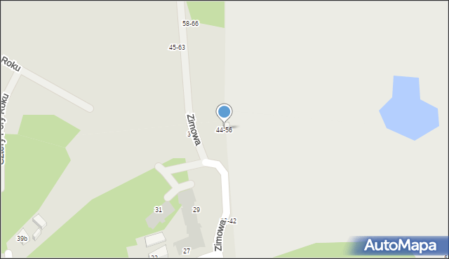 Toruń, Zimowa, 44-56, mapa Torunia