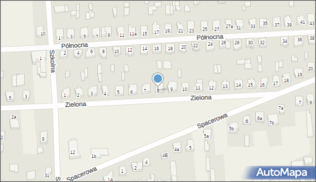 Trębaczew, Zielona, 8, mapa Trębaczew